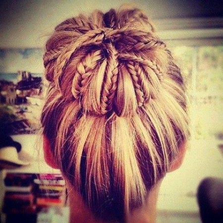 Un Chignon tressé en épis de Blé 